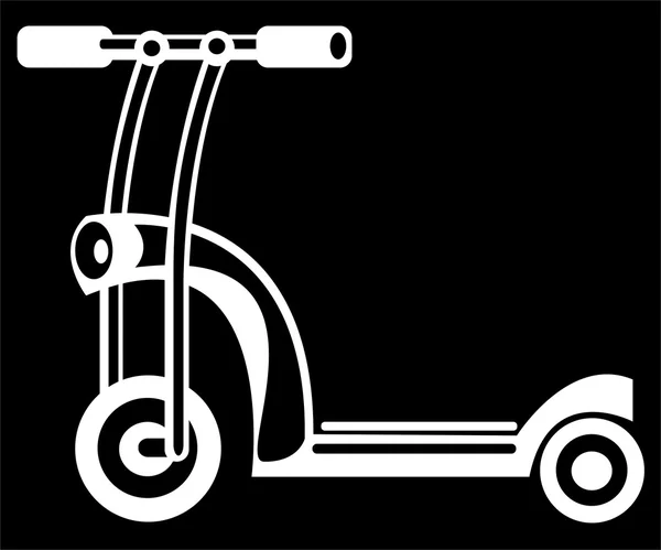 Scooter per bambini su sfondo nero — Foto Stock