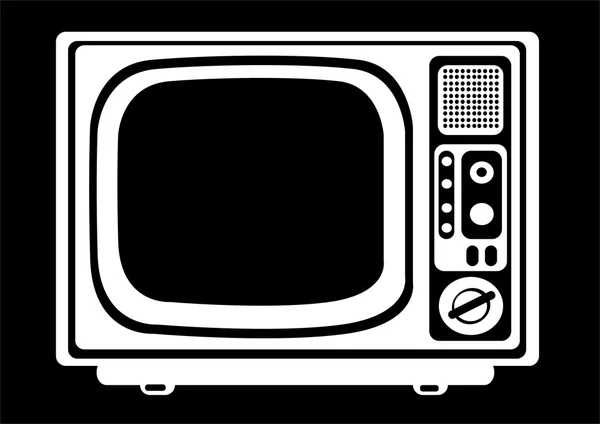 Retro-TV-Illustration auf schwarzem Hintergrund — Stockfoto