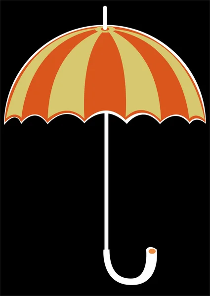 Paraply isolerad på svart bakgrund — Stockfoto