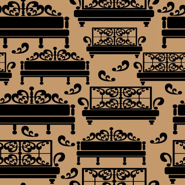 Canapés icônes motif sans couture — Image vectorielle