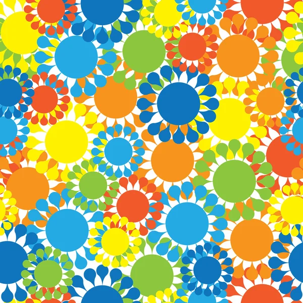 Multicolored small flowers seamless pattern — Stock Vector