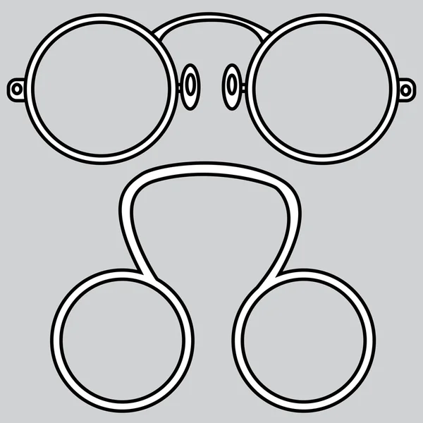 Ретро окуляри ізольовані на сірому фоні — стоковий вектор