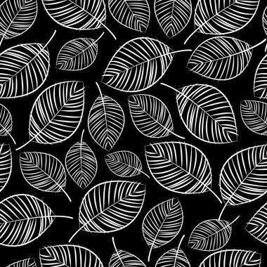 Dikişsiz desen çizimi Beyaz yaprakları