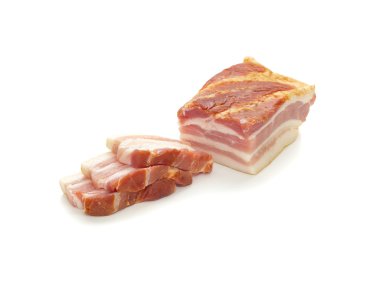 büyük ve dilimlenmiş jambon