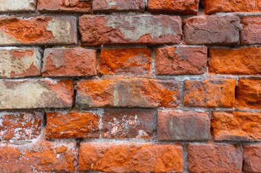 arkaplan duvarı kırmızı tuğla eski yontulmuş