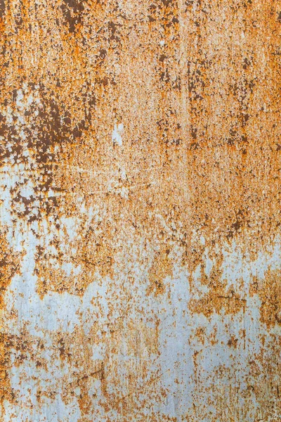 Background old metal wall with rust and cracked paint