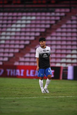 Nonthaburi-thailand-12SEP2021-JAKKRAPONG SANMAHUNG # 45 SANMAHUNG # 2021 Muangthong ile Chonburi Fc arasında Thunderdome Stadyumu, Tayland