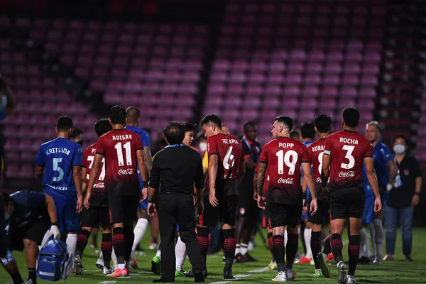 Nonthaburi 12Sep2021 Jogador Muangthong Unido Ação Durante Marinha2021 Entre Muangthong — Fotografia de Stock