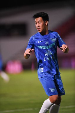 Thathaburi-thailand-12SEP2021: WorACHIT KANITSRIBUMPHEN # 8, thunderdome Stadyumu, Tayland 'daki Chonburi Fc' e karşı muangthong mücadelesi sırasında