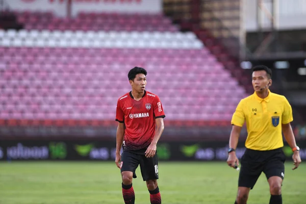 Nonthaburi Thailand 12Sep2021 Weer Intermediathep Pomphan 18タイ 雷雨ドーム競技場のコンブリFcに対するMuangthongとコンブリFcの間の2021年 — ストック写真