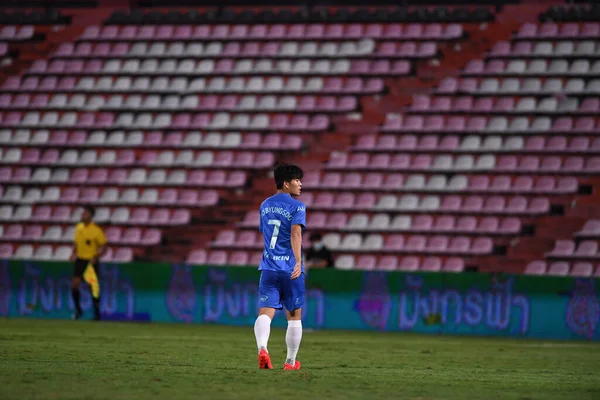 Nonthaburi 12Sep2021 Yoo Byungsoo Ação Durante Marinhaague2021 Entre Muangthong Contra — Fotografia de Stock