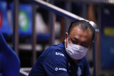 Thanyaburi-Pathumthani-6NOV2021: Newin chidchob Buriram 'ın başkanı bgpu ile Tayland' daki Leo Stadyumu 'nda defnedilmeye karşı bgpu arasında 2021 yılındaki çatışmada birleşti.