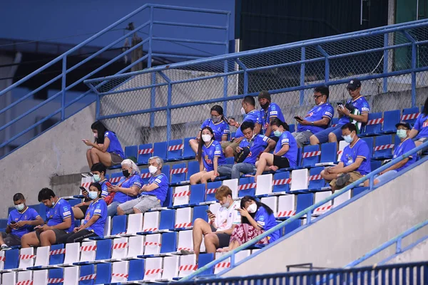 Thanyaburi Pathumthani 6Nov2021 Fans Pathum Thaileague2021 Bgpu Buriram Leo Stadium — стоковое фото