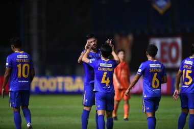 Thanyaburi-Pathumthani-6 NOV 2021: Andres Tunez # 30 bg pathum oyuncusu bgpu 'nun 2021 yılındaki golü için tebrik ederim.