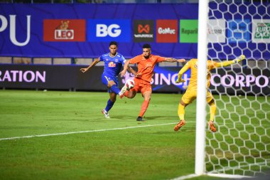 Thanyaburi-Pathumthani-6 NOV 2021: Samuel Rosa # 91 Gömme sanatçısı 2021 yılında Bgpu ile Tayland 'daki Leo Stadyumu' nda defnedilmeye karşı birleşmiştir.