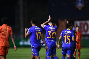 Thanyaburi-Pathumthani-6 NOV 2021: Andres Tunez # 30 bg pathum oyuncusu bgpu 'nun 2021 yılındaki golü için tebrik ederim.