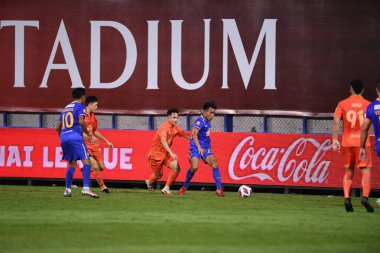 Thanyaburi-Pathumthani-6 NOV 2021: Santiphap channgom # 23 bg pathum çalgıcısı 2021 yılında bgpu ile Tayland 'ın başkenti Leo Stadyumu' nda defnedildi.