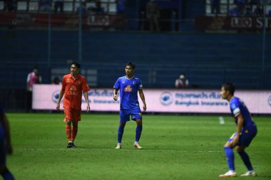 Thanyaburi-Pathumthani-6 NOV 2021: Chenrop sampaodee # 19 BG pathum oyuncusu 2021 'de BGpu ile Tayland' ın başkenti Leo Stadyumu 'nda defnedildi.