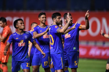 Thanyaburi-Pathumthani-6 NOV 2021: Andres Tunez # 30 bg pathum oyuncusu bgpu 'nun 2021 yılındaki golü için tebrik ederim.