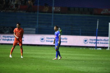 Thanyaburi-Pathumthani-6 NOV 2021: Chenrop sampaodee # 19 BG pathum oyuncusu 2021 'de BGpu ile Tayland' ın başkenti Leo Stadyumu 'nda defnedildi.