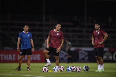 Bangplee-Samutprakan, 10 NOV 2021: Samutprakan, Tayland 'daki Samutprakan Stadyumu' nda Muangthong United 'a karşı 6.