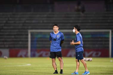 Bangplee-Samutprakan, 10 NOV 2021: Samutprakan, Tayland 'daki Samutprakan Stadyumu' nda Muangthong United 'a karşı 6.