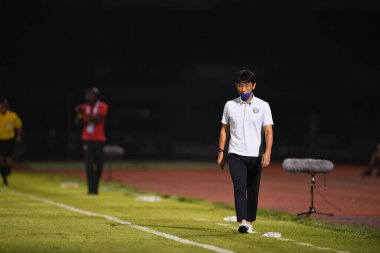 Bangplee-Samutprakan, 10 NOV 2021: Samutprakan, Tayland 'daki Samutprakan Stadyumu' nda Muangthong United 'a karşı 6.