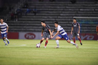 Bangplee-Samutprakan, 10 NOV 2021: Samutprakan, Tayland 'daki Samutprakan Stadyumu' nda Muangthong United 'a karşı 6.