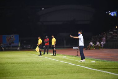 Bangplee-Samutprakan, 10 NOV 2021: Samutprakan, Tayland 'daki Samutprakan Stadyumu' nda Muangthong United 'a karşı 6.