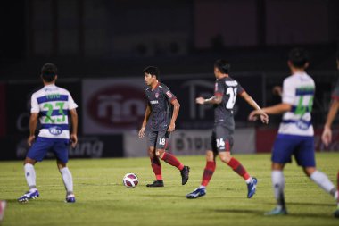 Bangplee-Samutprakan, 10 NOV 2021: Samutprakan, Tayland 'daki Samutprakan Stadyumu' nda Muangthong United 'a karşı 6.