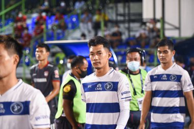 Bangplee-Samutprakan, 10 NOV 2021: Samutprakan, Tayland 'daki Samutprakan Stadyumu' nda Muangthong United 'a karşı 6.