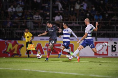 Bangplee-Samutprakan, 10 NOV 2021: Samutprakan, Tayland 'daki Samutprakan Stadyumu' nda Muangthong United 'a karşı 6.