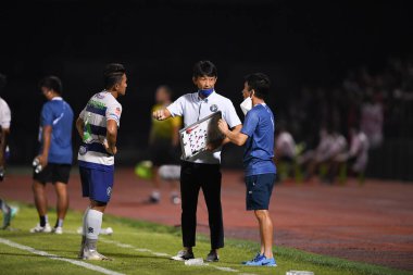 Bangplee-Samutprakan, 10 NOV 2021: Samutprakan, Tayland 'daki Samutprakan Stadyumu' nda Muangthong United 'a karşı 6.