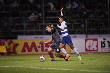Bangplee-Samutprakan, 10 NOV 2021: Samutprakan, Tayland 'daki Samutprakan Stadyumu' nda Muangthong United 'a karşı 6.