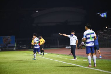 Bangplee-Samutprakan, 10 NOV 2021: Samutprakan, Tayland 'daki Samutprakan Stadyumu' nda Muangthong United 'a karşı 6.