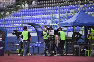 Bangplee-Samutprakan, 10 NOV 2021: Samutprakan, Tayland 'daki Samutprakan Stadyumu' nda Muangthong United 'a karşı 6.