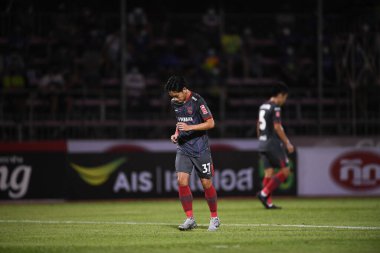 Bangplee-Samutprakan, 10 NOV 2021: Samutprakan, Tayland 'daki Samutprakan Stadyumu' nda Muangthong United 'a karşı 6.