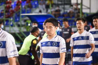 Bangplee-Samutprakan, 10 NOV 2021: Samutprakan, Tayland 'daki Samutprakan Stadyumu' nda Muangthong United 'a karşı 6.