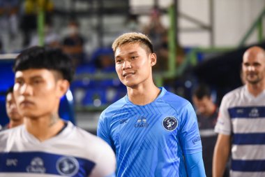 Bangplee-Samutprakan, 10 NOV 2021: Samutprakan, Tayland 'daki Samutprakan Stadyumu' nda Muangthong United 'a karşı 6.