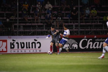 Bangplee-Samutprakan, 10 NOV 2021: Samutprakan, Tayland 'daki Samutprakan Stadyumu' nda Muangthong United 'a karşı 6.