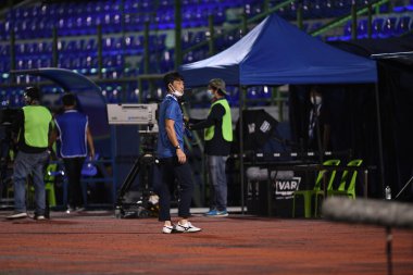 Bangplee-Samutprakan, 10 NOV 2021: Samutprakan, Tayland 'daki Samutprakan Stadyumu' nda Muangthong United 'a karşı 6.