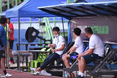 Bangplee-Samutprakan, 10 NOV 2021: Samutprakan, Tayland 'daki Samutprakan Stadyumu' nda Muangthong United 'a karşı 6.