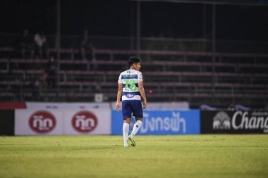 Bangplee, Samutprakan - 10 NOV 2021: PHATSAPHON CHOEDWICHIT # 78 Samutprakan şehri arasında Samutprakan şehri ile Tayland samutprakan Stadyumu 'nda birleşen Muangthong arasındaki maçta samutprakan şehrinin 78.