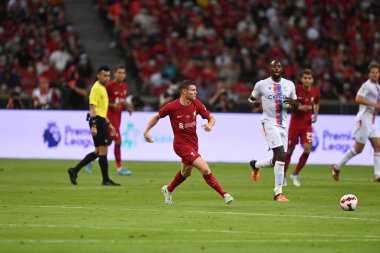 KALLANG, SINGAPORE - 15 Temmuz 2022: James Milner # 7 Liverpool Oyuncusu, ulusal stadyumdaki Crystal Palace 'a karşı hazırlık maçında