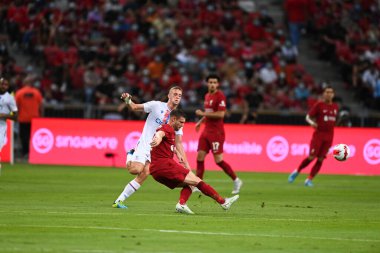 KALLANG, SINGAPORE - 15 Temmuz 2022: James Milner # 7 Liverpool Oyuncusu, ulusal stadyumdaki Crystal Palace 'a karşı hazırlık maçında