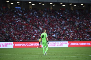 KALLANG, SINGAPORE - 15 Temmuz 2022: Vicente Guaita # 13 Kristal Saray Oyuncusu sezon öncesi Liverpool karşısında ulusal stadyumda