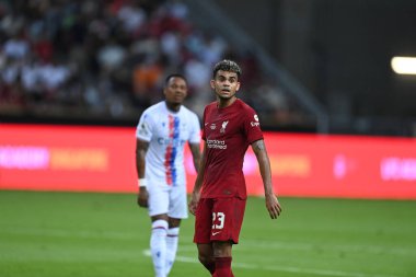 KALLANG, SINGAPORE - 15TH JULY, 2022: Luis Diaz #23 Player of Liverpool in action during pre-season against Crystal Palace at national stadium