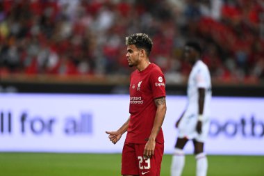 KALLANG, SINGAPORE - 15TH JULY, 2022: Luis Diaz #23 Player of Liverpool in action during pre-season against Crystal Palace at national stadium