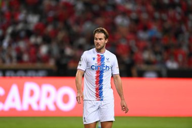 KALLANG, ŞARKI - 15 Temmuz 2022: Joachim Andersen # 16 Kristal Saray Oyuncusu sezon öncesi Liverpool karşısında ulusal stadyumda 