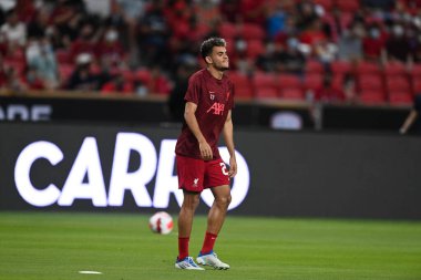 KALLANG, SINGAPORE - 15TH JULY, 2022: Luis Diaz #23 Player of Liverpool in action during pre-season against Crystal Palace at national stadium